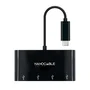 Nanocable Adaptador USB-C a 4xUSB 3.0 Negro 10 cm