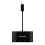 Nanocable Adaptador USB-C a 4xUSB 3.0 Negro 10 cm