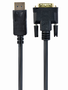 Gembird CC-DPM-DVIM-6 Adaptador DisplayPort a DVI-D 1,8 m Negro