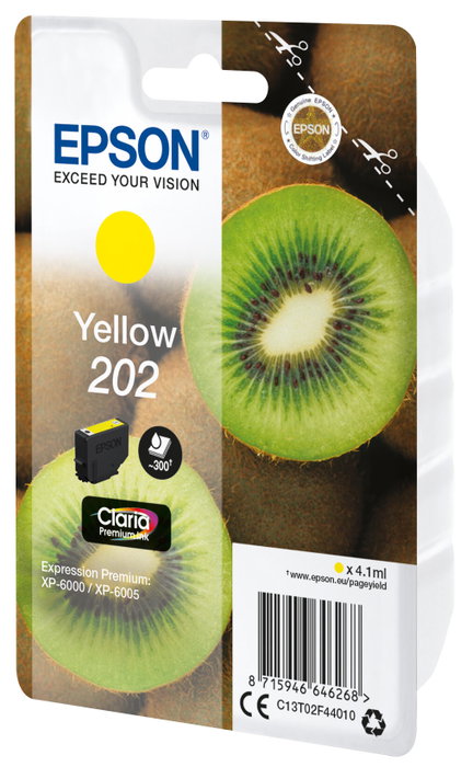 Epson Cartucho de tinta 202 Claria Premium Ink Amarillo C13T02F44010