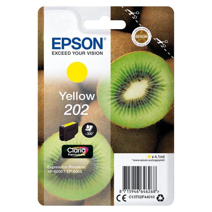 Epson Cartucho de tinta 202 Claria Premium Ink Amarillo C13T02F44010