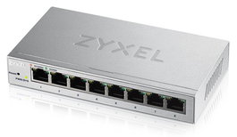Zyxel GS1200-8-EU0101F Switch Gestionado de 8 Puertos Gigabit Ethernet (10/100/1000 Mbps), Plata, Administración Web, QoS, Full Duplex