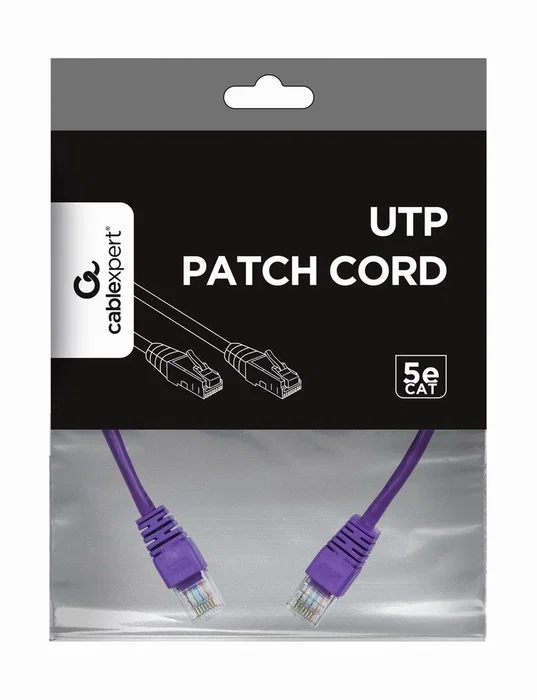 Gembird Cable de Red Cat5e U/UTP 0,25m Púrpura