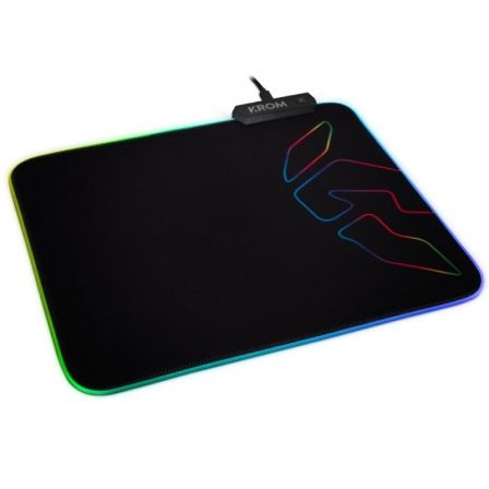 Krom NXKROMKNTRGB Alfombrilla Ratón Gaming Knout RGB Negro 320x270mm LED