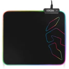 Krom NXKROMKNTRGB Alfombrilla Ratón Gaming Knout RGB Negro 320x270mm LED