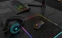 Krom Knout RGB Alfombrilla Gaming con Iluminación LED RGB, Base Antideslizante, Superficie de Tela, Tamaño 320x270 mm - Negro