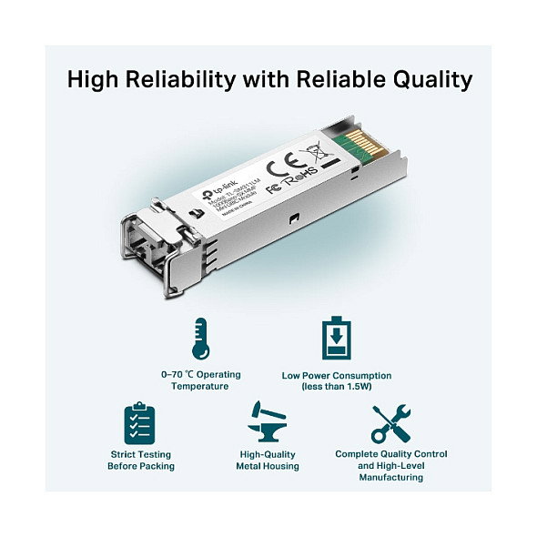 TP-Link TL-SM311LM Módulo SFP GBIC Fibra Óptica Gigabit 1000Base-SX, Multimodo 850nm, LC, 550m, para Omada TP-Link TL-SM311LM Módulo SFP GBIC Fibra Óptica Gigabit 1000Base-SX, Multimodo 850nm, LC, 550m, para Omada
