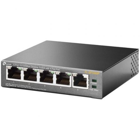 TP-Link Switch TL-SF1005P 5 Puertos Ethernet Fast 10/100 Mbps, 4 Puertos PoE IEEE 802.3af para Cámaras IP y AP, No Gestionable Plug and Play TP-Link Switch TL-SF1005P 5 Puertos Ethernet Fast 10/100 Mbps, 4 Puertos PoE IEEE 802.3af para Cámaras IP y AP, No Gestionable Plug and Play