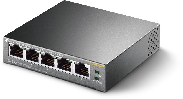 TP-Link TL-SF1005P Switch de 5 puertos 10/100 Mbps con 4 puertos PoE, Negro TP-Link TL-SF1005P Switch de 5 puertos 10/100 Mbps con 4 puertos PoE, Negro
