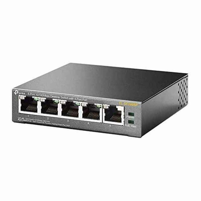 TP-Link TL-SF1005P Switch de 5 puertos 10/100 Mbps con 4 puertos PoE, Negro TP-Link TL-SF1005P Switch de 5 puertos 10/100 Mbps con 4 puertos PoE, Negro