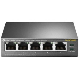 TP-Link TL-SF1005P Switch de 5 puertos 10/100 Mbps con 4 puertos PoE, Negro