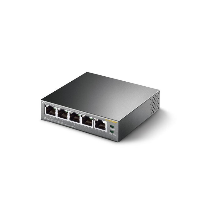 TP-Link TL-SF1005P Switch de 5 puertos 10/100 Mbps con 4 puertos PoE, Negro TP-Link TL-SF1005P Switch de 5 puertos 10/100 Mbps con 4 puertos PoE, Negro
