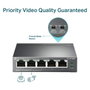 TP-Link TL-SF1005P Switch de 5 puertos 10/100 Mbps con 4 puertos PoE, Negro