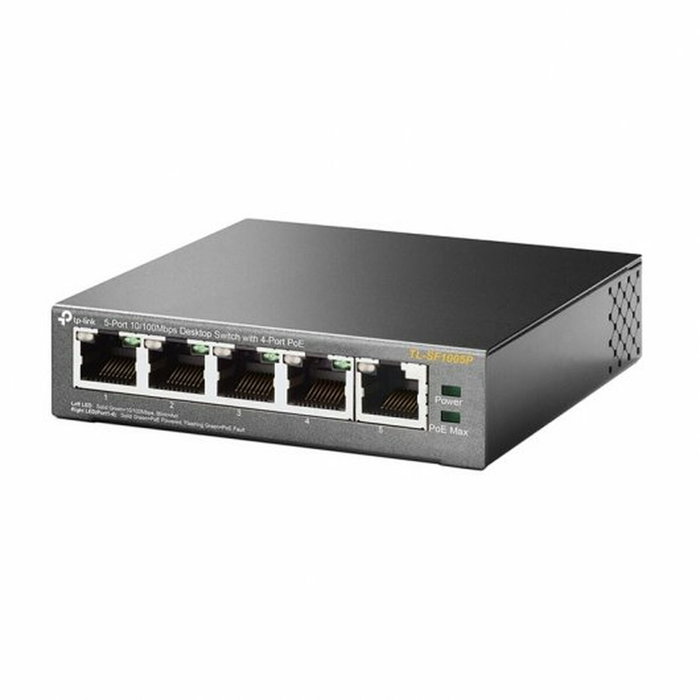 TP-Link TL-SF1005P Switch de 5 puertos 10/100 Mbps con 4 puertos PoE, Negro TP-Link TL-SF1005P Switch de 5 puertos 10/100 Mbps con 4 puertos PoE, Negro