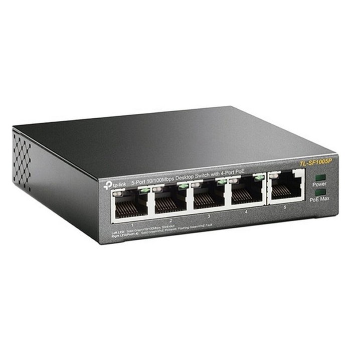 TP-Link TL-SF1005P Switch de 5 puertos 10/100 Mbps con 4 puertos PoE, Negro TP-Link TL-SF1005P Switch de 5 puertos 10/100 Mbps con 4 puertos PoE, Negro