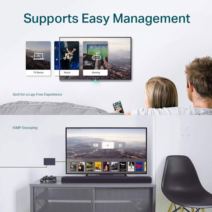 TP-Link TL-SG105E Switch Gigabit Easy Smart de 5 Puertos