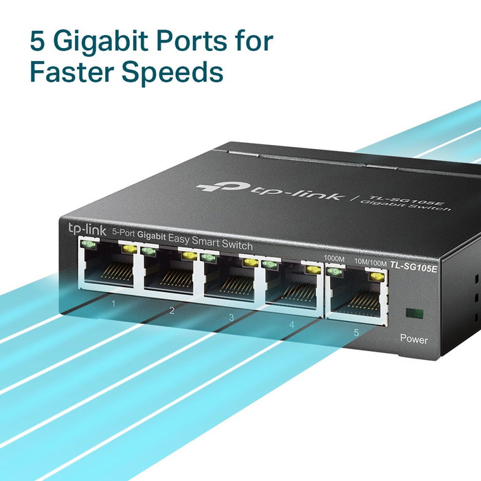 TP-Link TL-SG105E Easy Smart Switch 5 Puertos Gigabit