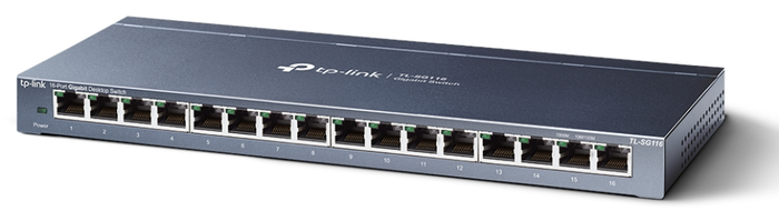 TP-Link TL-SG116 Switch Gigabit de 16 Puertos Negro TP-Link TL-SG116 Switch Gigabit de 16 Puertos Negro