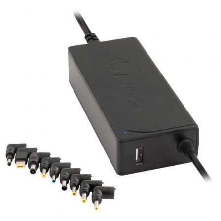 NGS Cargador W-70W para Portátil 70W Automático Universal con Salida USB, 9 Conectores, Voltaje 18.5V-20V, Compatible con Acer, HP, Dell, Lenovo, Asus NGS Cargador W-70W para Portátil 70W Automático Universal con Salida USB, 9 Conectores, Voltaje 18.5V-20V, Compatible con Acer, HP, Dell, Lenovo, Asus