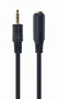 Gembird CCA-421S-5M Cable de Audio/Extensión 3.5mm Macho a 3.5mm Hembra, 5 Metros, Conectores Chapados en Oro, Negro