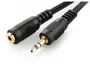 Gembird CCA-421S-5M Cable de Audio/Extensión 3.5mm Macho a 3.5mm Hembra, 5 Metros, Conectores Chapados en Oro, Negro