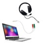 Nanocable Cable adaptador Audio Jack 3.5mm macho 4 pines a 2x Jack 3.5mm hembra 3 pines, Blanco