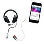 Nanocable Cable adaptador Audio Jack 3.5mm macho 4 pines a 2x Jack 3.5mm hembra 3 pines, Blanco