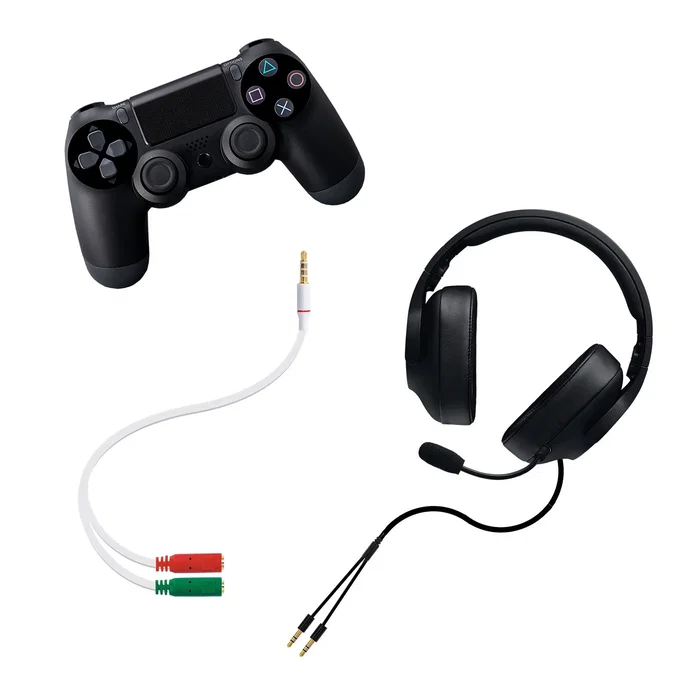 Nanocable Cable Adaptador de Audio 3.5mm 10.24.1201 - De Jack 4 Pines Macho a 2x Jack 3 Pines Hembra para Auriculares + Micrófono, 20 cm, Blanco