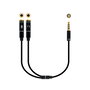 Nanocable Cable Adaptador Audio Jack 3,5mm Macho 4 Pines a 2x Jack 3,5mm Hembra 3 Pines, Negro
