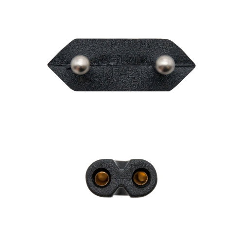 Nanocable Cable de Alimentación Forma 8 CEE7/16 a C7, 1,5 m, Negro