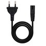 Nanocable Cable de Alimentación Forma 8 CEE7/16 a C7, 1,5 m, Negro