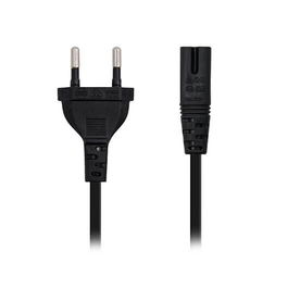 Nanocable 10.22.0402 Cable Alimentación Tipo Philip Forma 8 Macho/Hembra Negro 1.5m