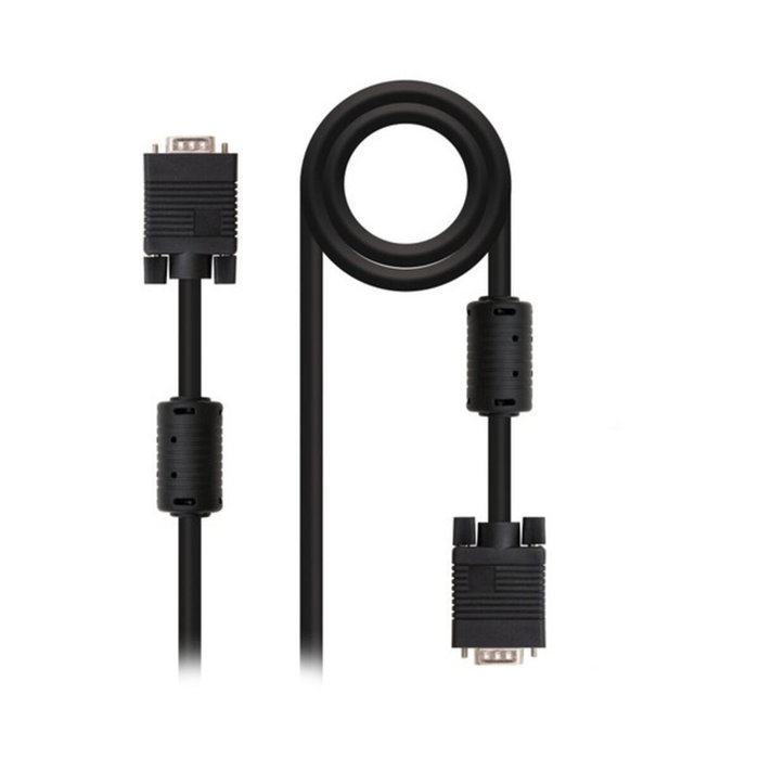 Nanocable Cable SVGA con Ferrita, 15 m, Negro