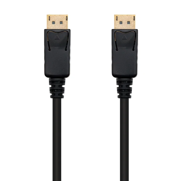 Nanocable 10.15.2301 Cable DisplayPort Macho a Macho 1m, DP 1.2, 4K@60Hz, 5.4 Gbit/s, 3D, Contactos Chapados en Oro, Negro