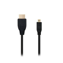 Nanocable 10.15.3501 Cable HDMI Alta Velocidad con Ethernet 4K HDR 0.8m - Negro - Micro HDMI Tipo D a HDMI Tipo A Macho