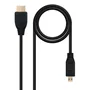 Nanocable Cable HDMI 1.4 Micro HDMI Macho a HDMI Macho 0.8m, Alta Velocidad 10.2Gbps, 4K, Ethernet, Blindado Oro, Negro