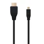 Nanocable Cable HDMI 1.4 Micro HDMI Macho a HDMI Macho 0.8m, Alta Velocidad 10.2Gbps, 4K, Ethernet, Blindado Oro, Negro