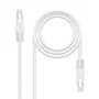 Nanocable 10.20.0102-W Cable de Red RJ45 Cat5e UTP AWG24 2 m - Latiguillo Blanco con Conectores Macho