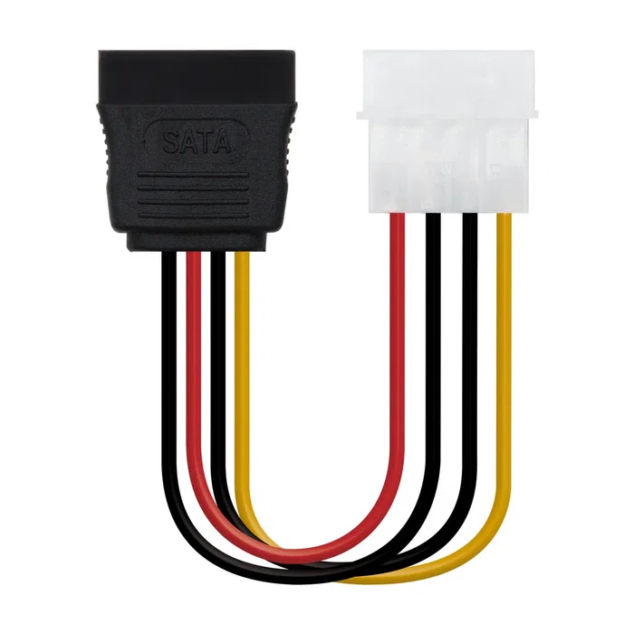 Nanocable 10.19.0205-OEM Cable de Alimentación Interna 0.16 m, Conector Molex 4 Pin Macho a Conector SATA Hembra (5.25"), Adaptador/Convertidor de Alimentación para PC