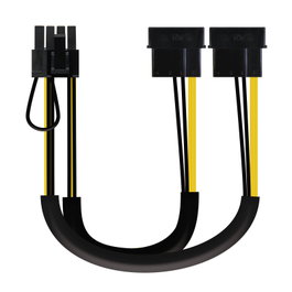 Nanocable 10.19.1201 Cable de Alimentación para Tarjeta Gráfica 2x Molex a 6+2 Pin