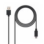 Nanocable Cable USB 2.0 de 2m, USB-C a USB-A, Negro