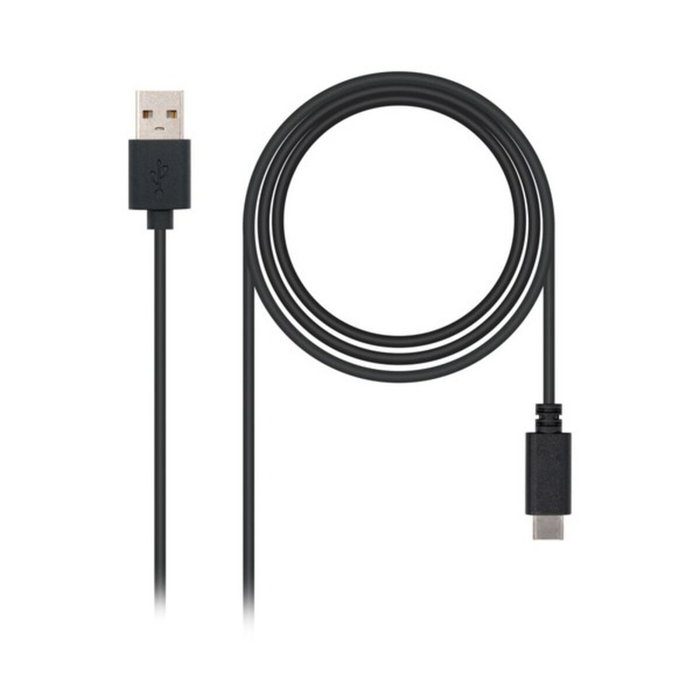 Nanocable Cable USB 2.0 USB-C a USB-A Macho, 0.5m, Negro
