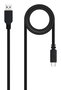 Nanocable Cable USB 2.0 USB-C a USB-A Macho, 0.5m, Negro