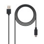 Nanocable Cable USB 2.0 USB-C a USB-A Macho, 0.5m, Negro