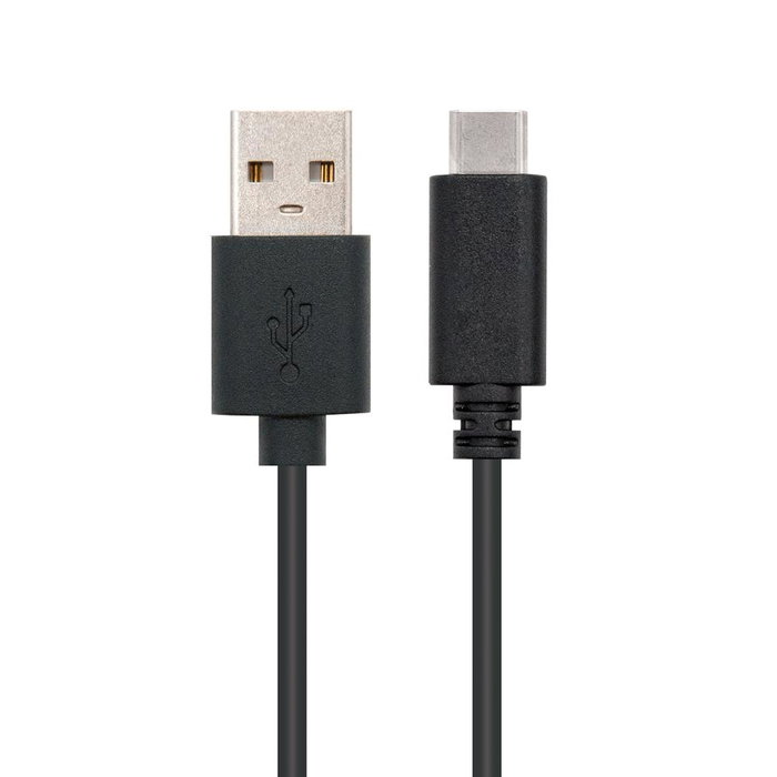NANO CABLE USB 2.0 de 1m, USB-C Macho a USB-A Macho, Negro NANO CABLE USB 2.0 de 1m, USB-C Macho a USB-A Macho, Negro