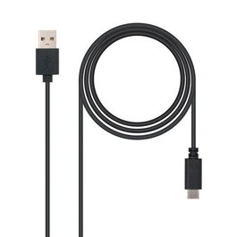 Nanocable Cable USB 2.0 USB-C a USB-A, 1m, Negro