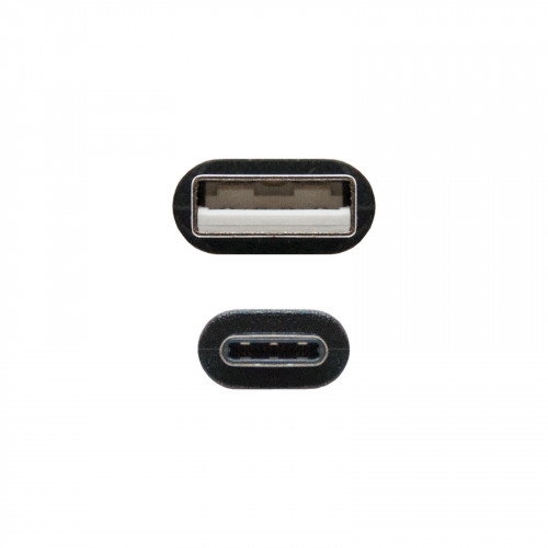 NANO CABLE USB 2.0 de 1m, USB-C Macho a USB-A Macho, Negro NANO CABLE USB 2.0 de 1m, USB-C Macho a USB-A Macho, Negro