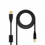 Nanocable Cable USB 2.0 Impresora con Ferrita, Tipo A/M a B/M, 5m, Negro