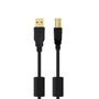 Nanocable Cable USB 2.0 Impresora con Ferrita, Tipo A/M a B/M, 5m, Negro