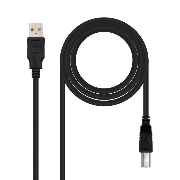 Nanocable Cable USB 2.0 para Impresora, USB A a USB B Macho, 1m, Negro Nanocable Cable USB 2.0 para Impresora, USB A a USB B Macho, 1m, Negro